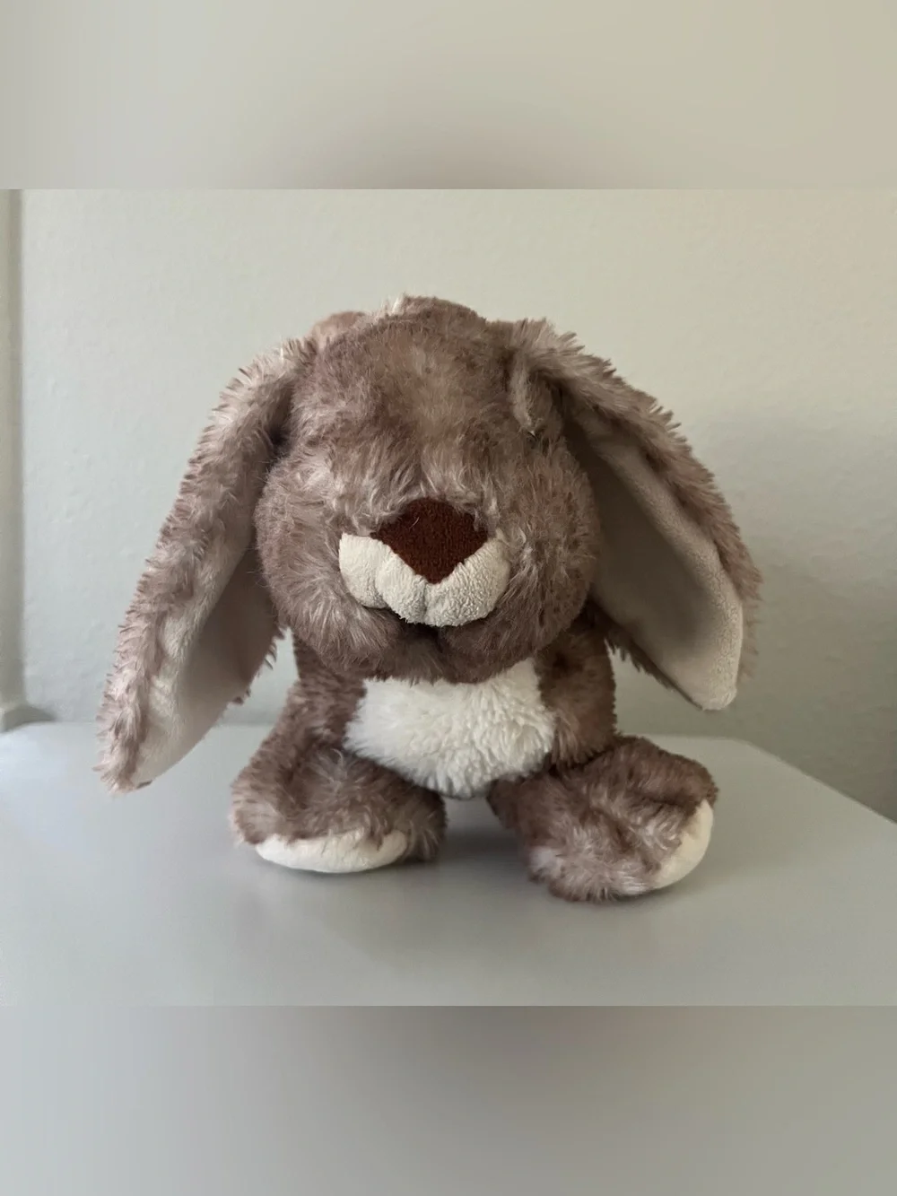Bunny Plush Carry Handbag, Lined With Zipper, Faux Fur